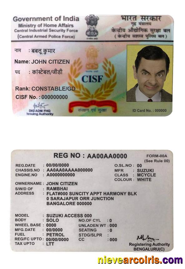India CISF driver license